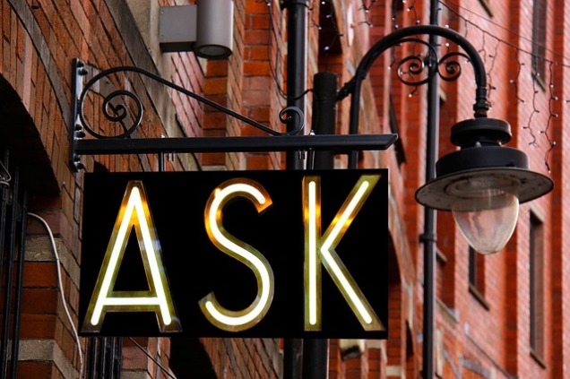 Kneipenschild "Ask" - Fragen an Sie 